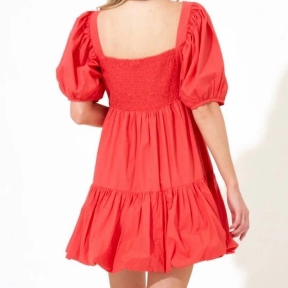 NWT Oliphant Medium Vacation Tuckernuck Bubble Skirt 100% Cotton Mini Dress - Picture 4 of 17